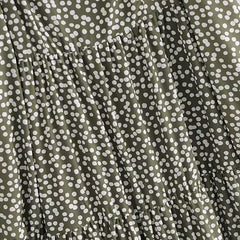 Womens Square Neck Dot Print Dress Mssaz Desses