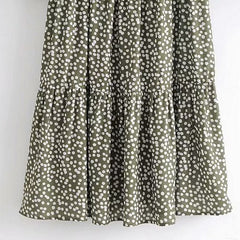 Womens Square Neck Dot Print Dress Mssaz Desses