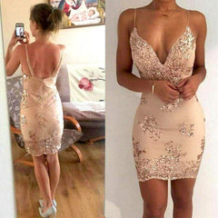 Dress Spaghetti Strap V Neck Sequined Lace Bodycon Dresses Sleeveless Party Evening Vestidos Femme Short Mini Dress Mssaz Desses