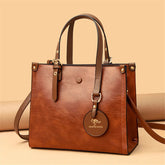 3 Layers Casual Vintage Designer Leather Hand Bag Mssza