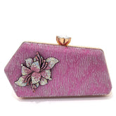 Irregular Shape Decal Water Diamond Design Shoulder Chain Clutch Mssza