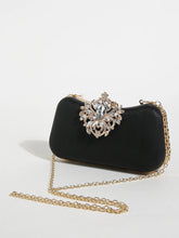 Luxury Rhinestone Shiny and Glamorous Decor Boxy Clutch Mssza