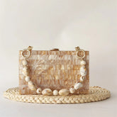 Mini Flap Acrylic Marble Striped Pearl Box Mssza