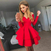 Evening Party Cascading Ruffle Dress Mssaz Desses