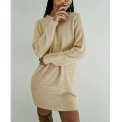 Long Sleeve Knitted Sweater Mini Dress Autumn Winter Lady Backless Party Club Casual Jumper Dress Mssaz Desses