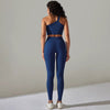 One Shoulder Crop Top High Waist Leggings Ribbed Two Piece Set Mssza