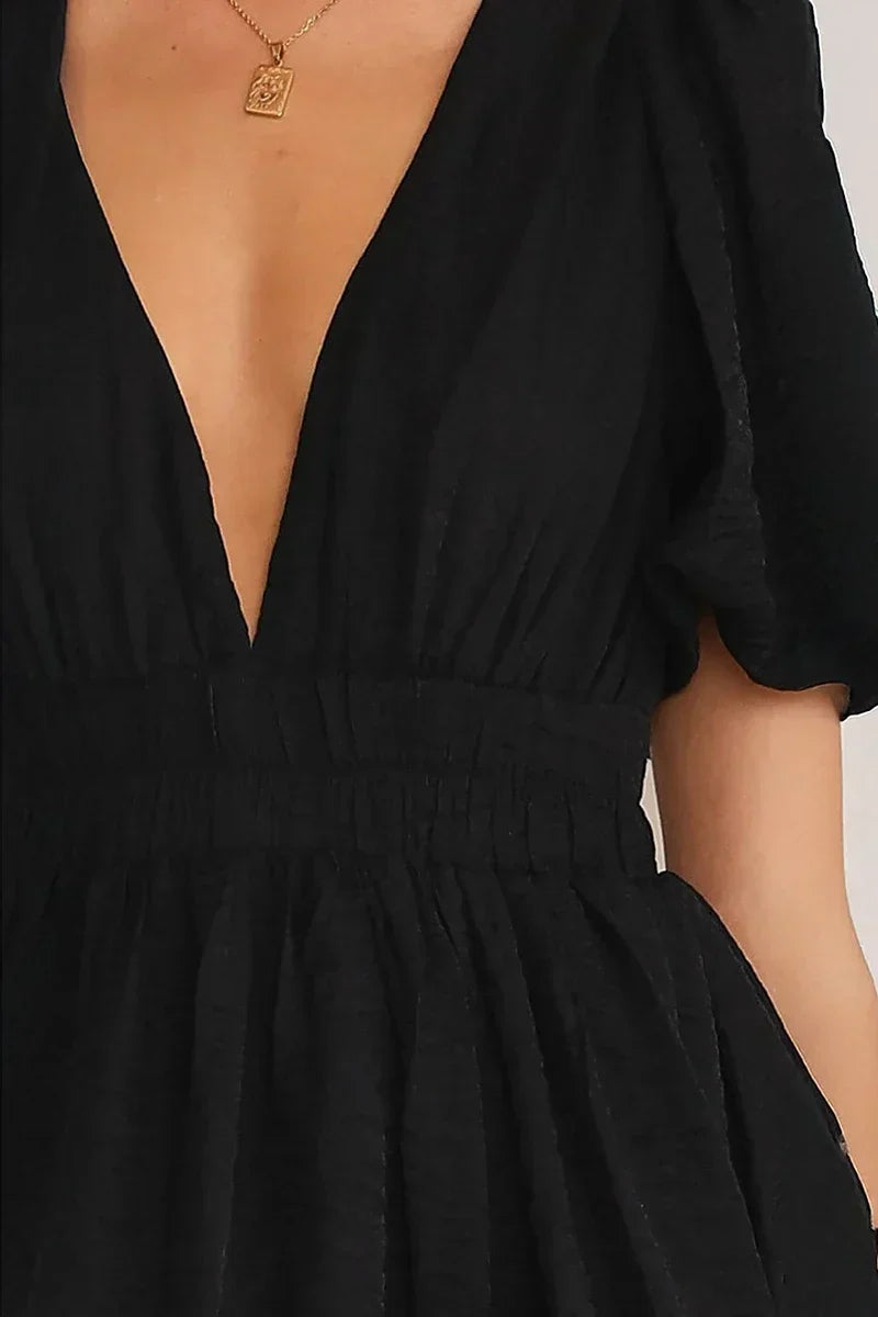 Erin Mini Dress Black Mssaz Desses
