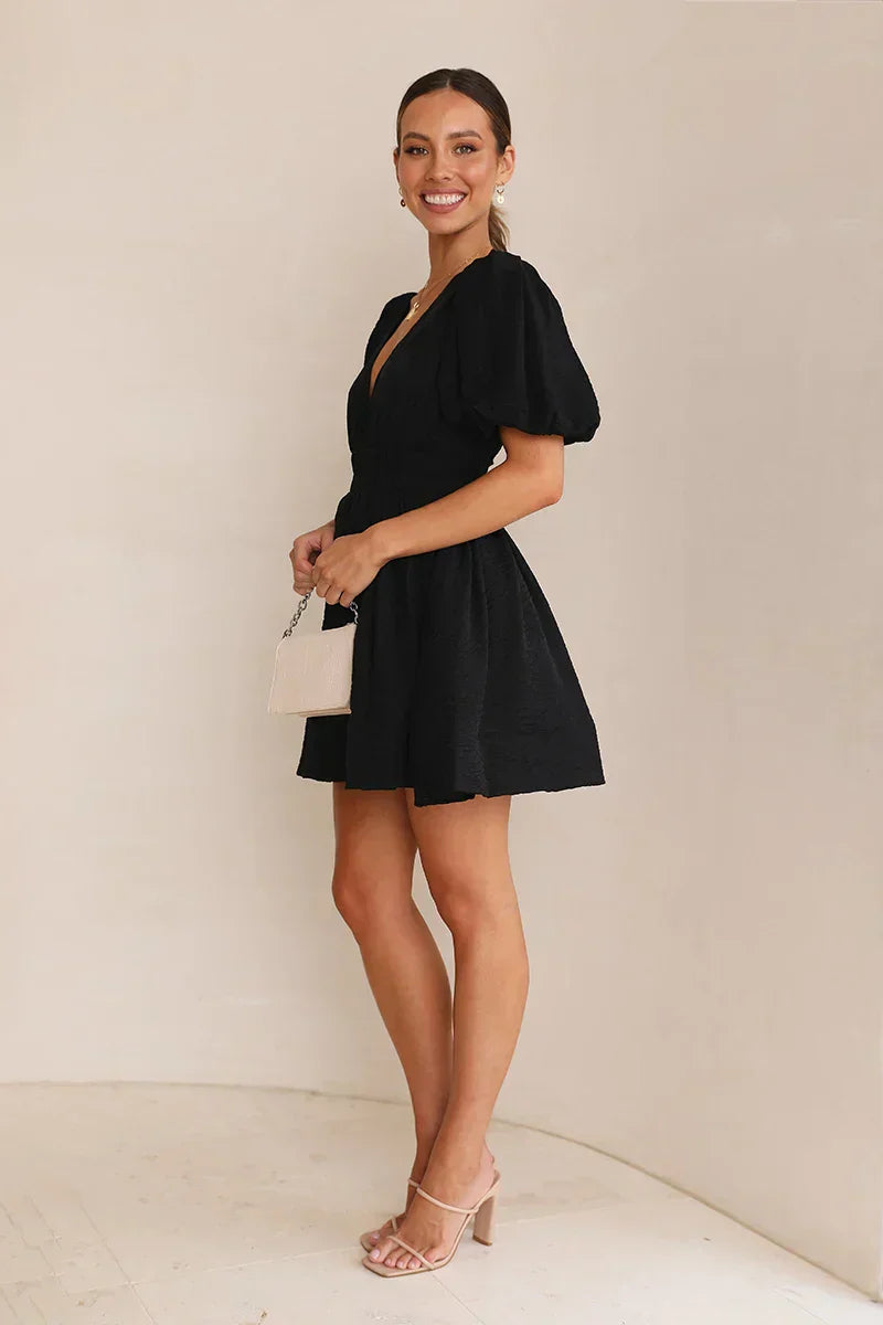 Erin Mini Dress Black Mssaz Desses
