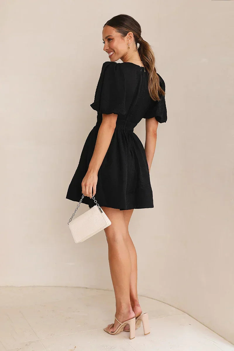 Erin Mini Dress Black Mssaz Desses