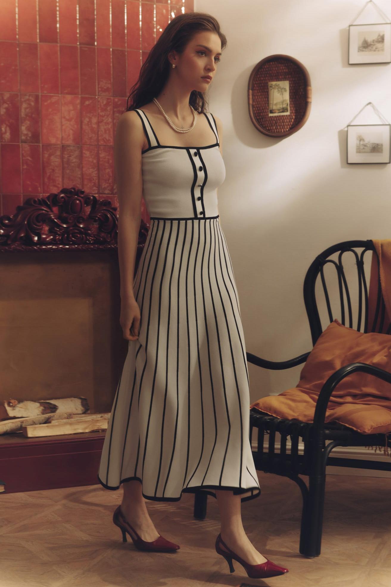 Pag Knit Cami Midi Dress Mssaz Desses