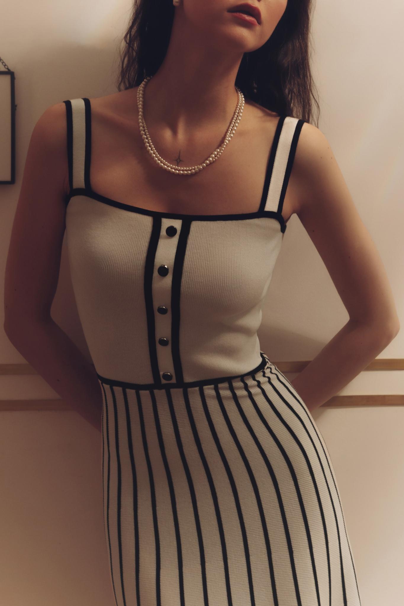 Pag Knit Cami Midi Dress Mssaz Desses