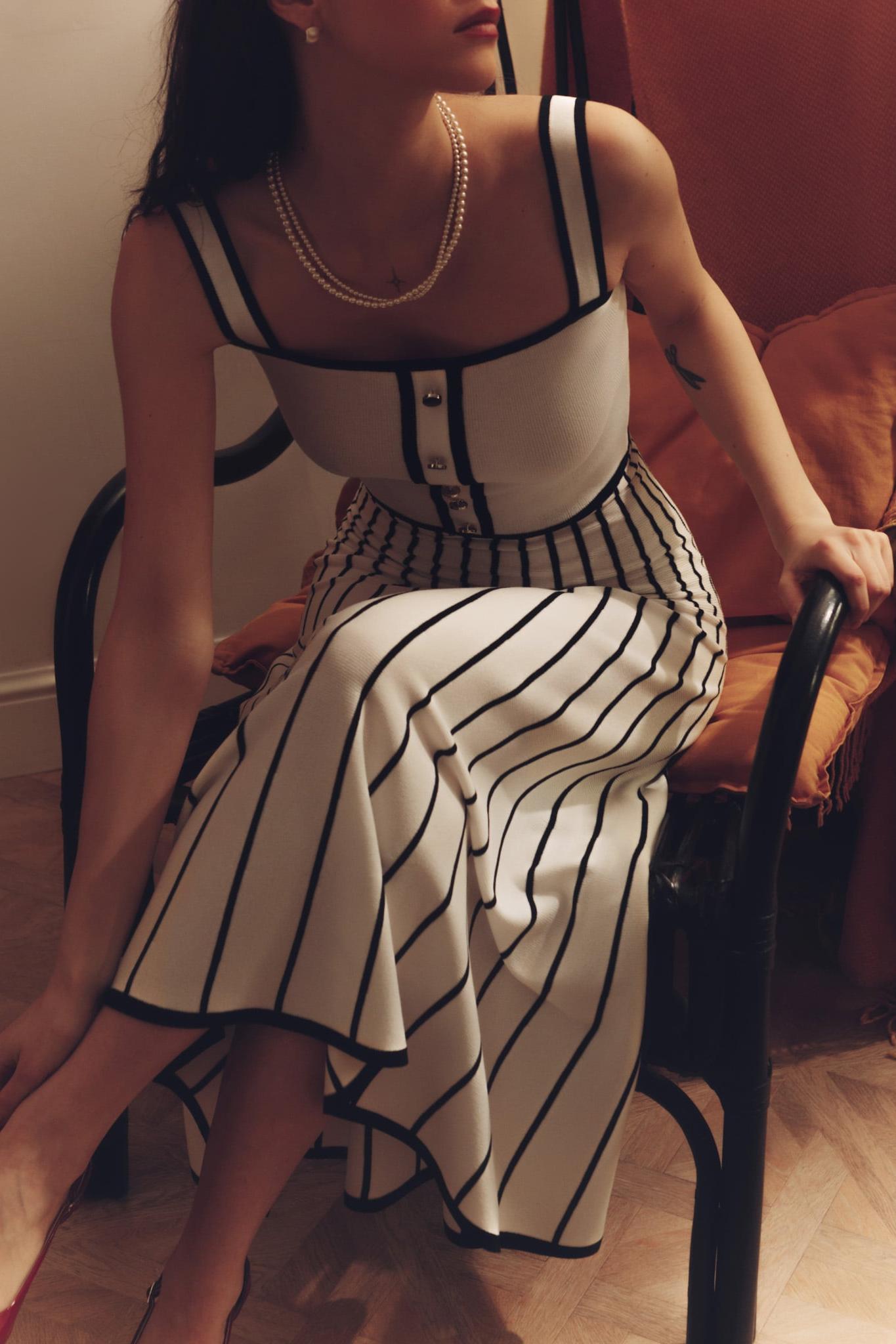 Pag Knit Cami Midi Dress Mssaz Desses