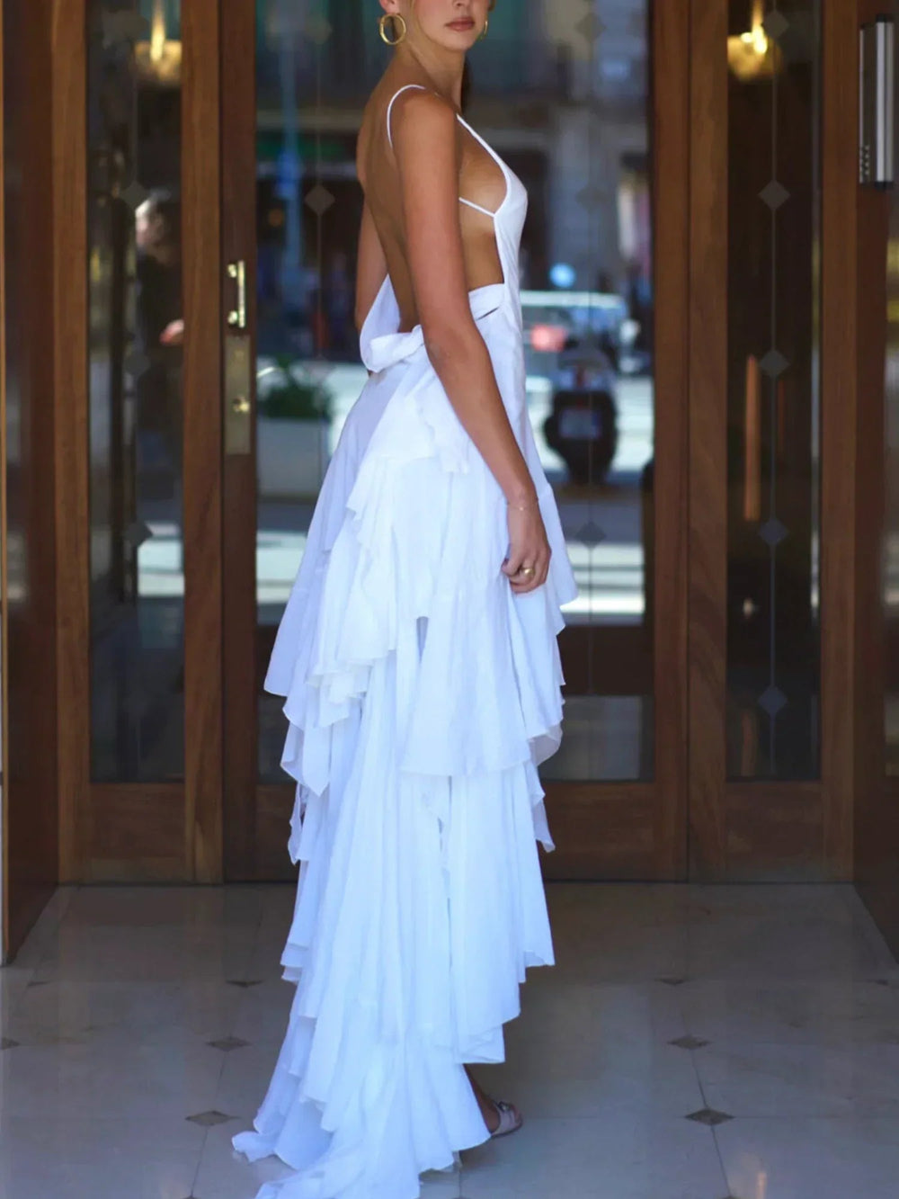 Ethereal Cascade Gown White Angel (100% Cotton) Mssaz Desses