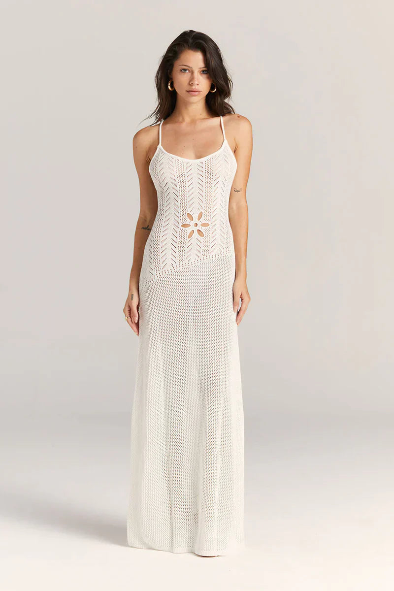 Cut-Out Knitwear Dress Floral Mssaz Desses