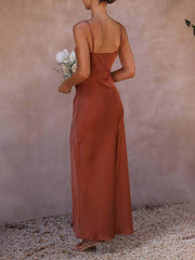 Fashionable Slit Suspender Dress Mssaz Desses