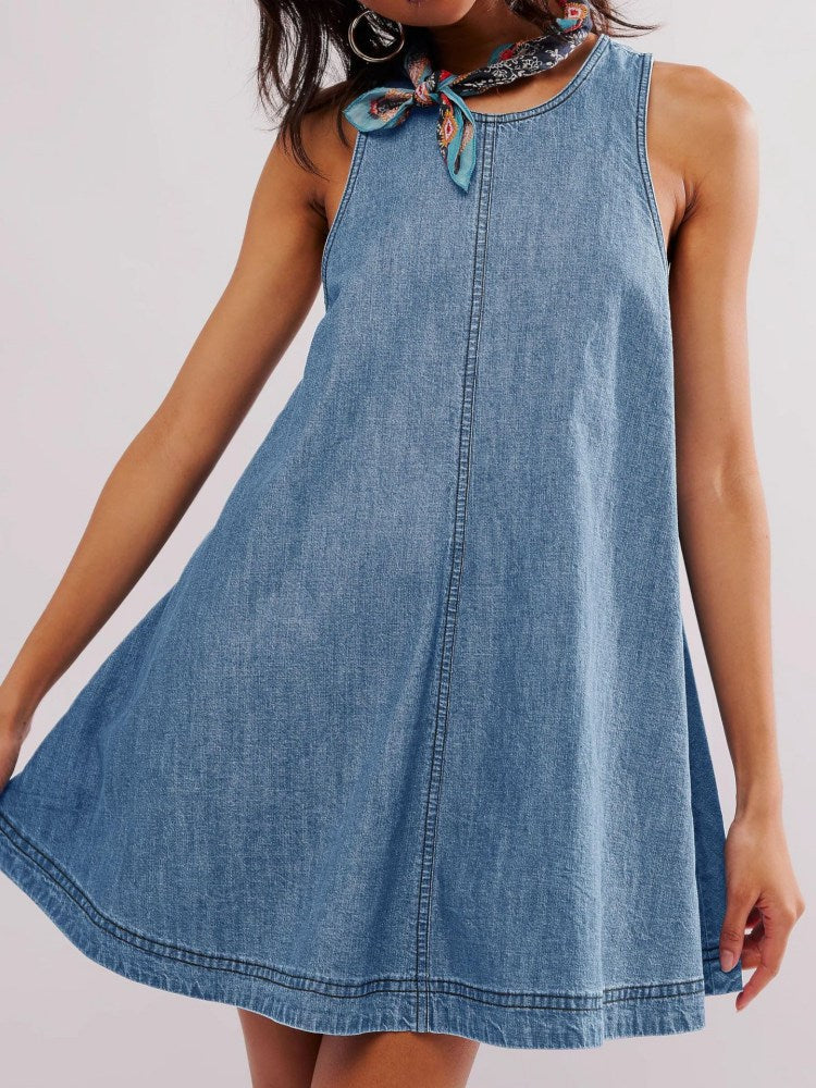 Sunset Stroll Denim Mini Dress Mssaz Desses