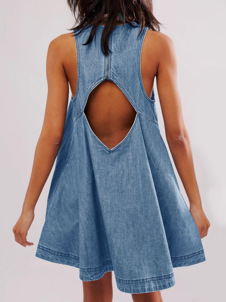 Sunset Stroll Denim Mini Dress Mssaz Desses