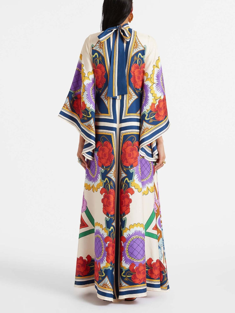 Magnifico Printed Maxi Dress Rust Mssaz Desses