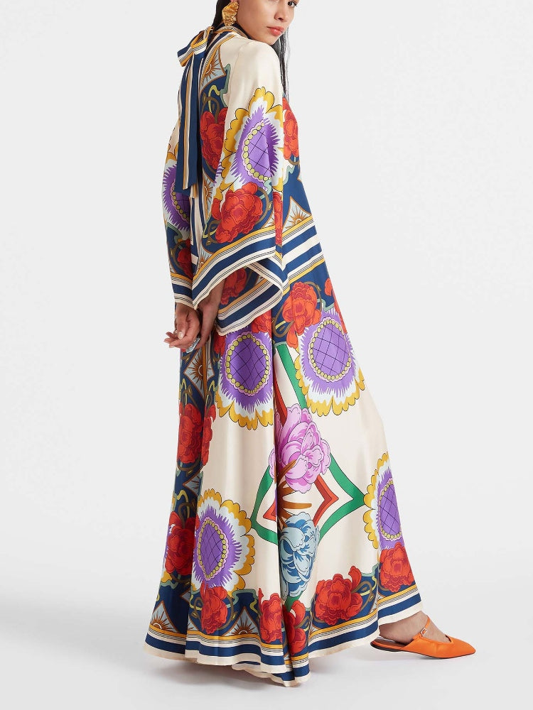 Magnifico Printed Maxi Dress Rust Mssaz Desses