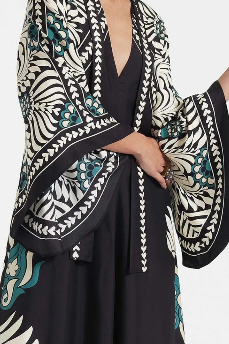 Magnifico Printed Maxi Dress Black Mssaz Desses