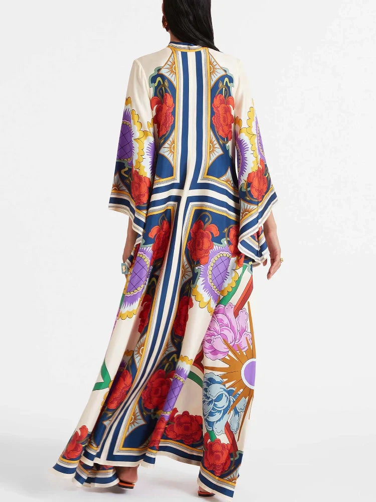 Magnifico Printed Maxi Dress Rust Mssaz Desses