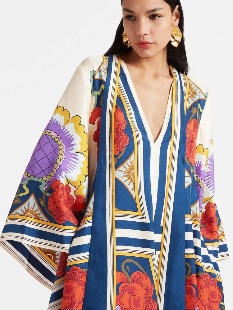 Magnifico Printed Maxi Dress Rust Mssaz Desses