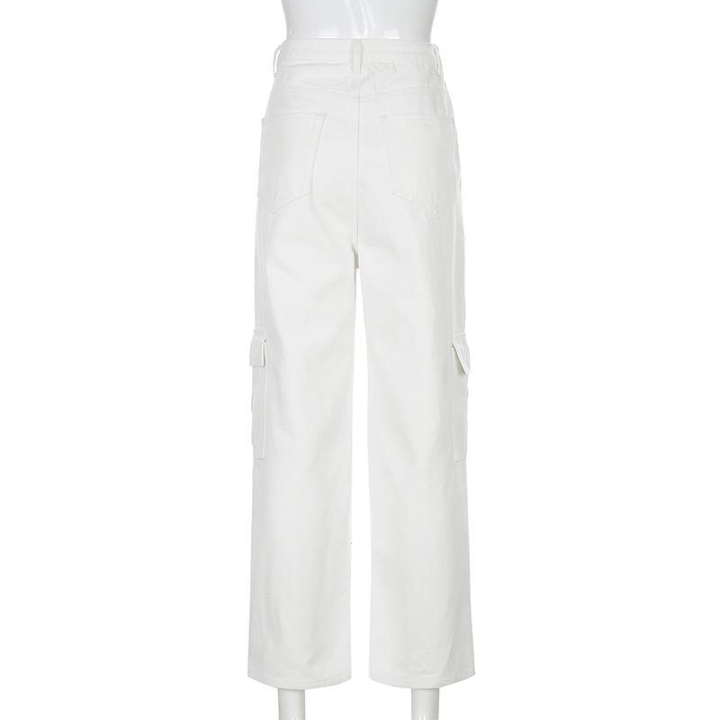 mid rise cargo jeans loose fit baggy jeans Mssaz Desses
