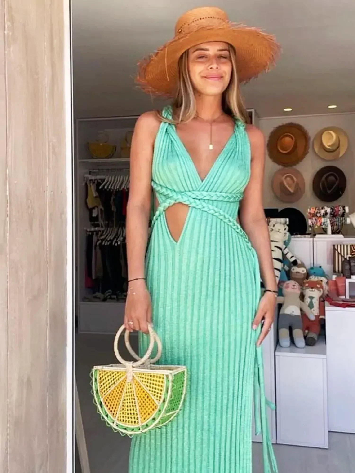 Holiday Reverie Knit Maxi Dress Mssaz Desses
