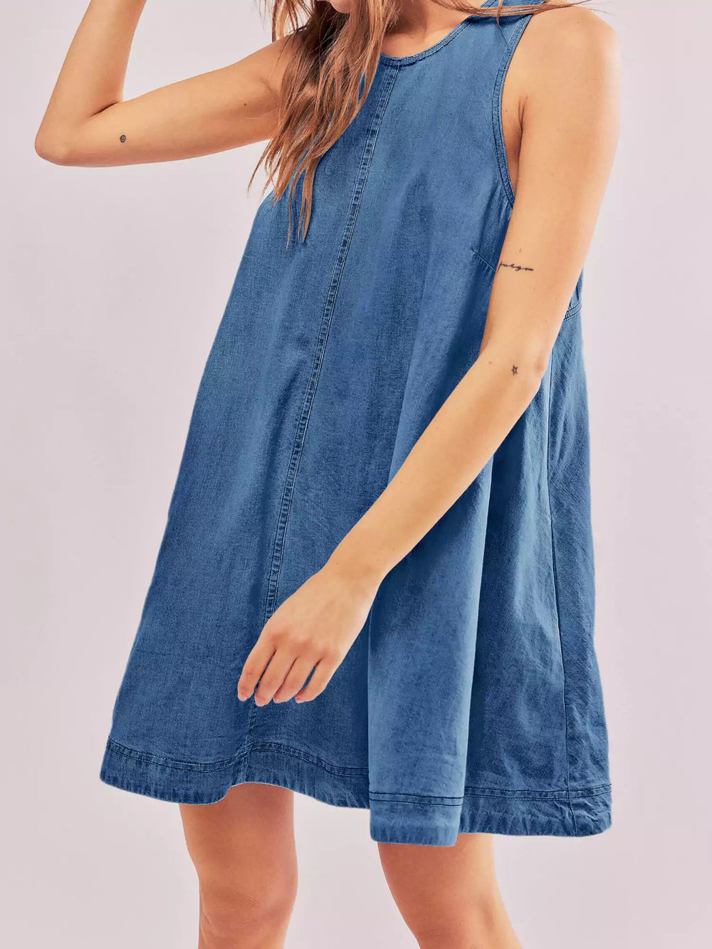 Sunset Stroll Denim Mini Dress Mssaz Desses
