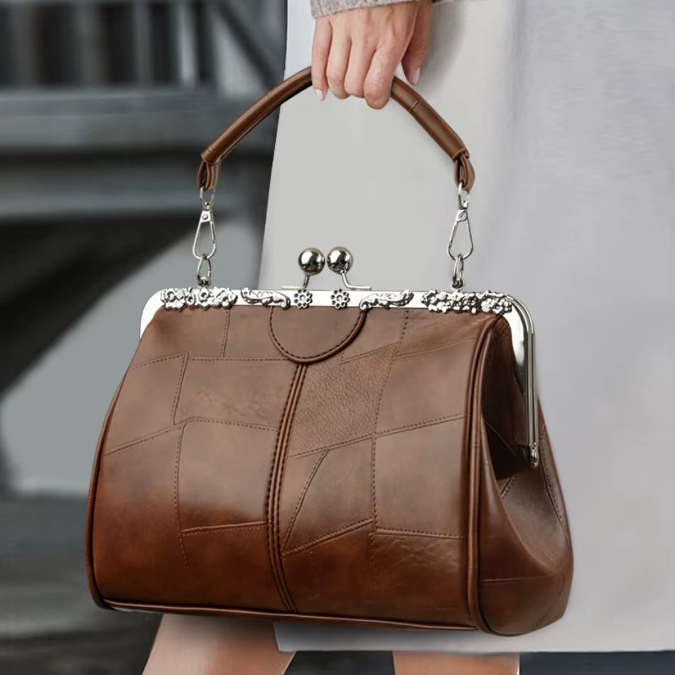 Casual Plaid Hasp Hight Capacity Leather Shoulder Clutch Bags Mssza