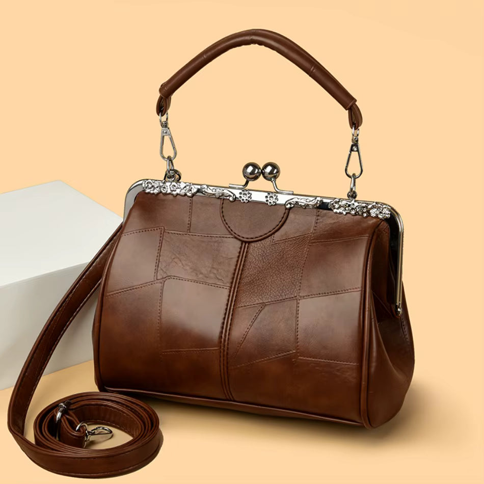Casual Plaid Hasp Hight Capacity Leather Shoulder Clutch Bags Mssza