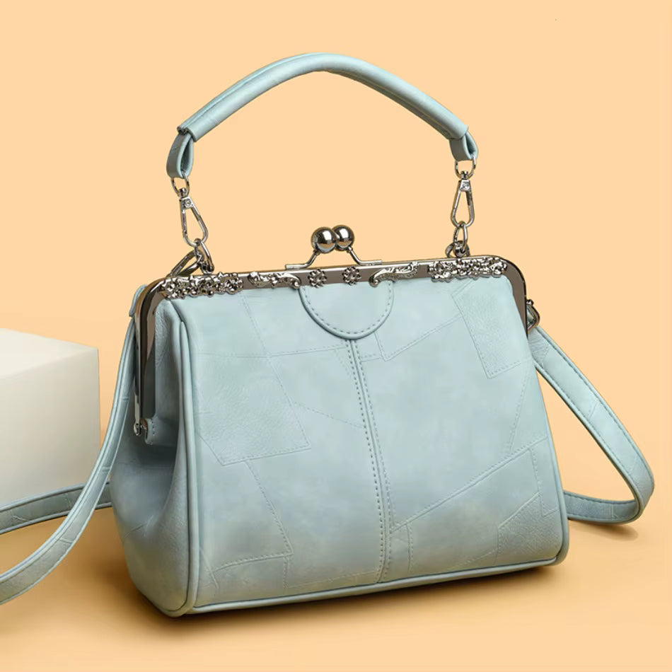 Casual Plaid Hasp Hight Capacity Leather Shoulder Clutch Bags Mssza