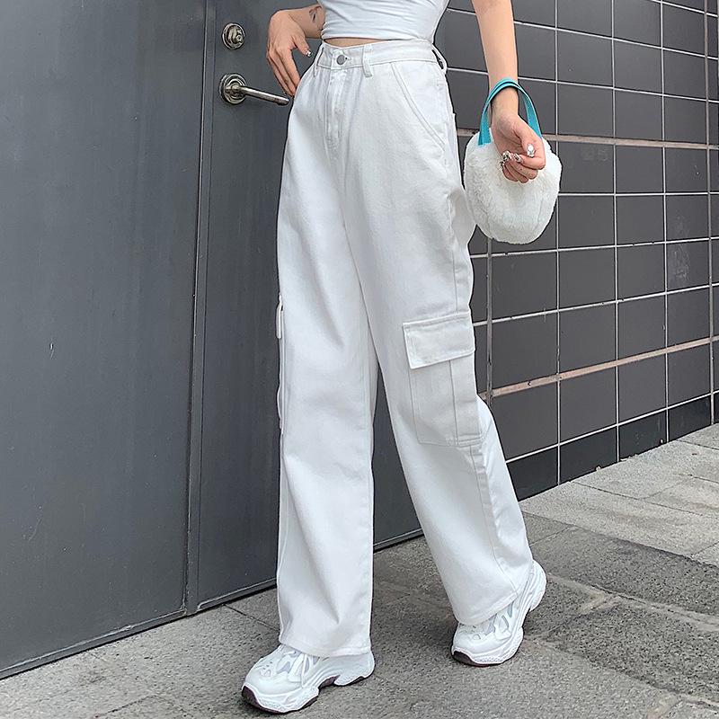mid rise cargo jeans loose fit baggy jeans Mssaz Desses