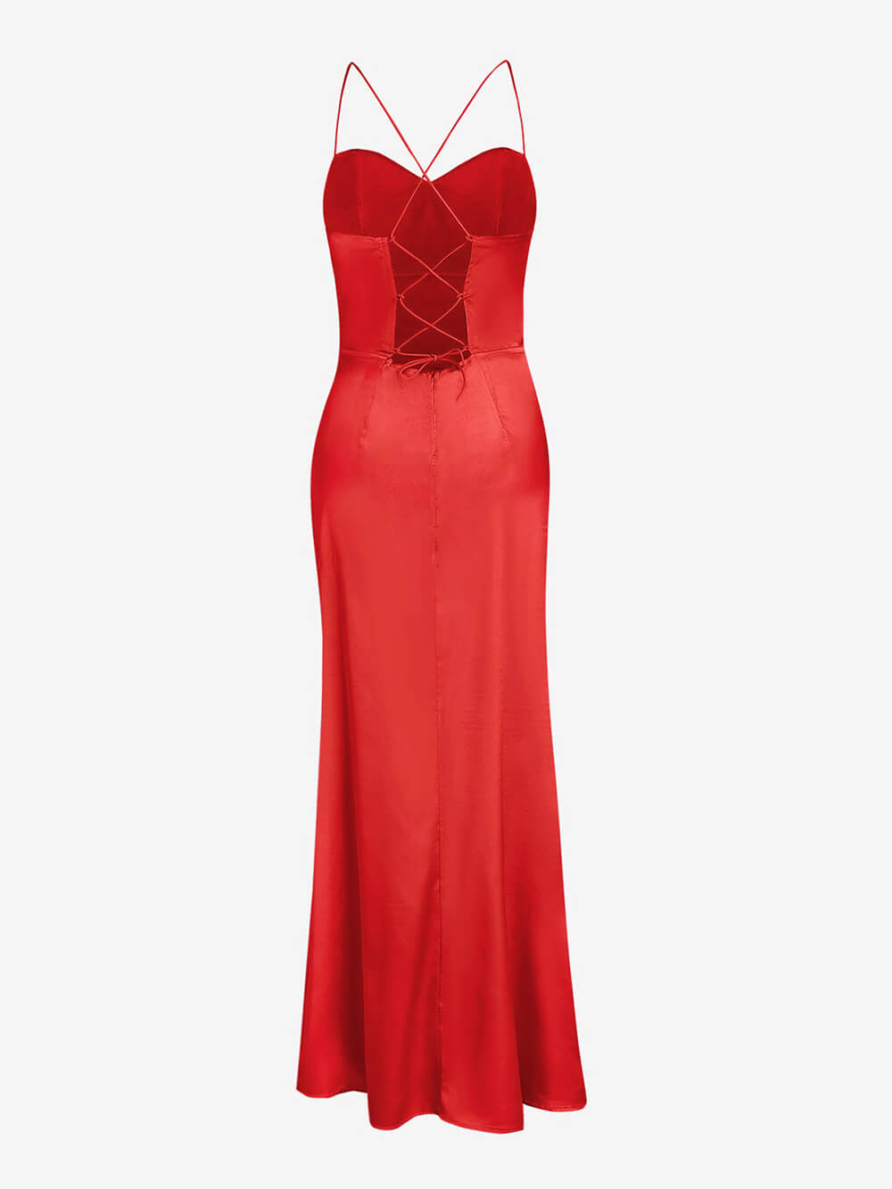Fitted Satin Maxi Dress Mssaz Desses