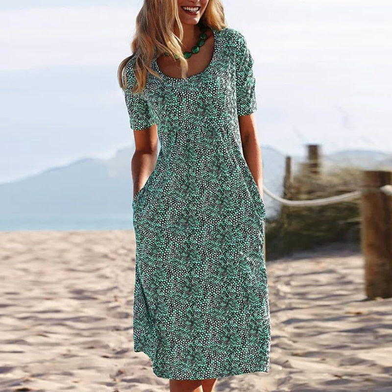 Shirt Dress Bohemian Long Sleeve Printed Dress Mssaz Desses