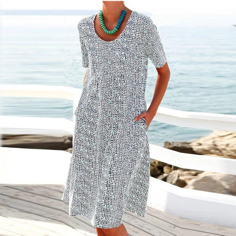 Shirt Dress Bohemian Long Sleeve Printed Dress Mssaz Desses