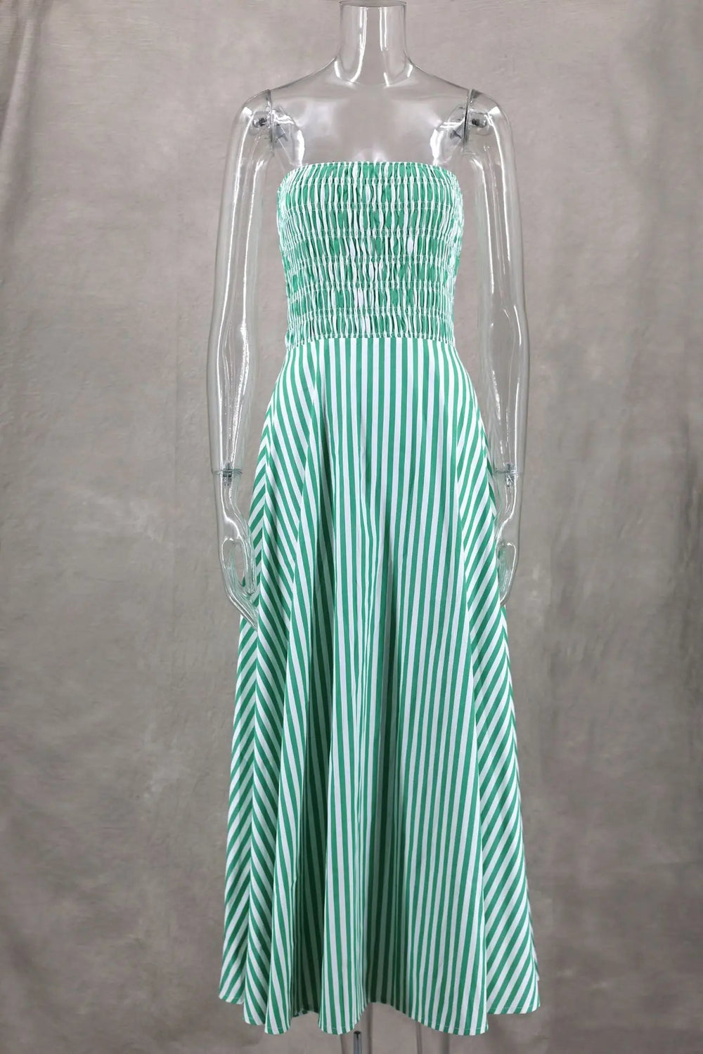 New Stripes Tube Long Beach Off Shoulder Backless Casual Bust Elastic Boho Dress Mssaz Desses