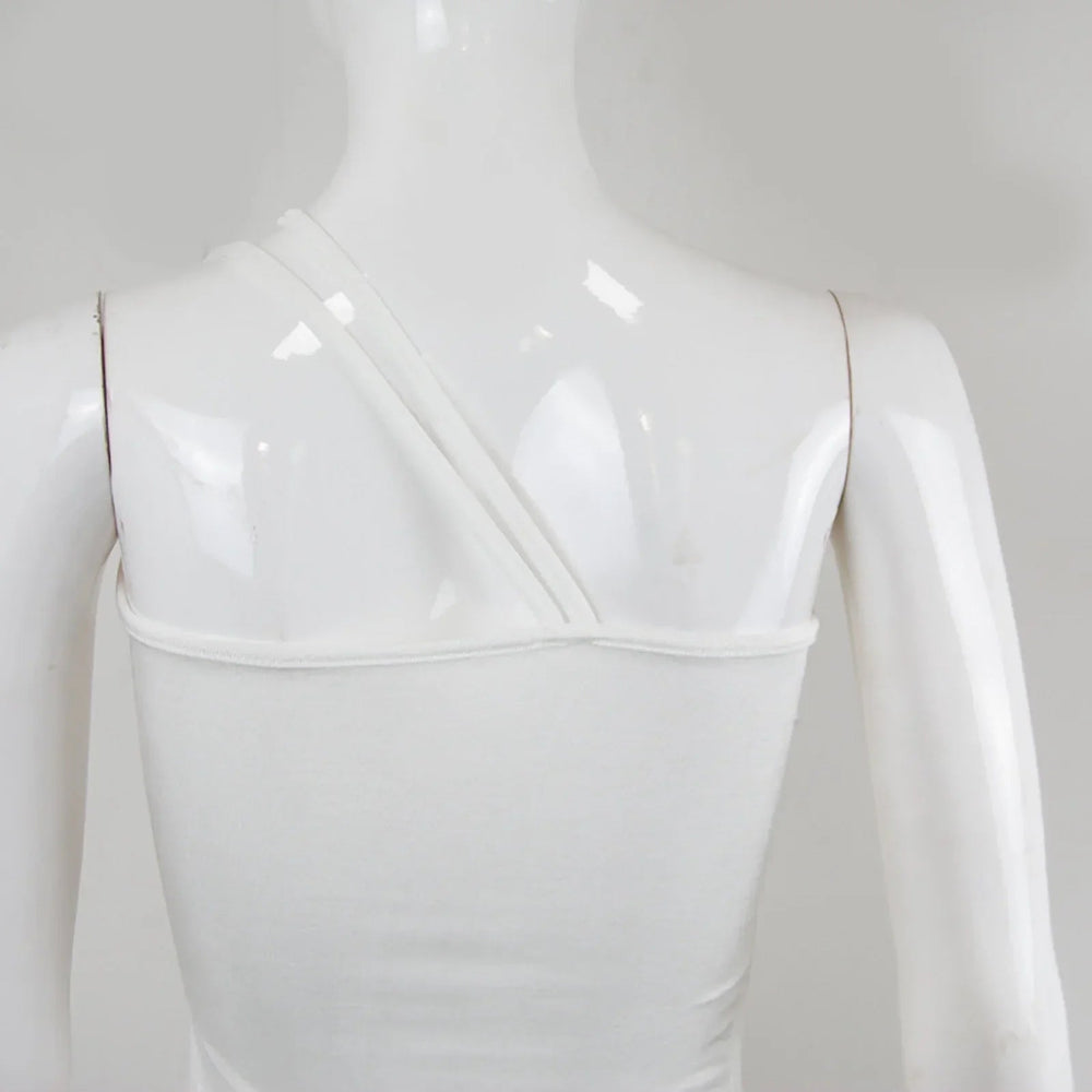 White Black Strap Bodycon  Streetwear Party Club Elegant Clothes Midi Dress Mssaz Desses