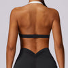 Trendy Breathable Shockproof Quick Dry Halter Gym Sport Bra Mssza