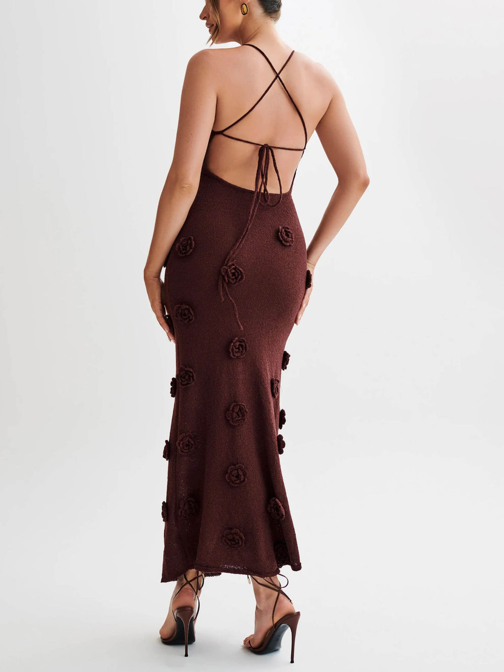 Knitted Floral Maxi Dresses Mssaz Desses