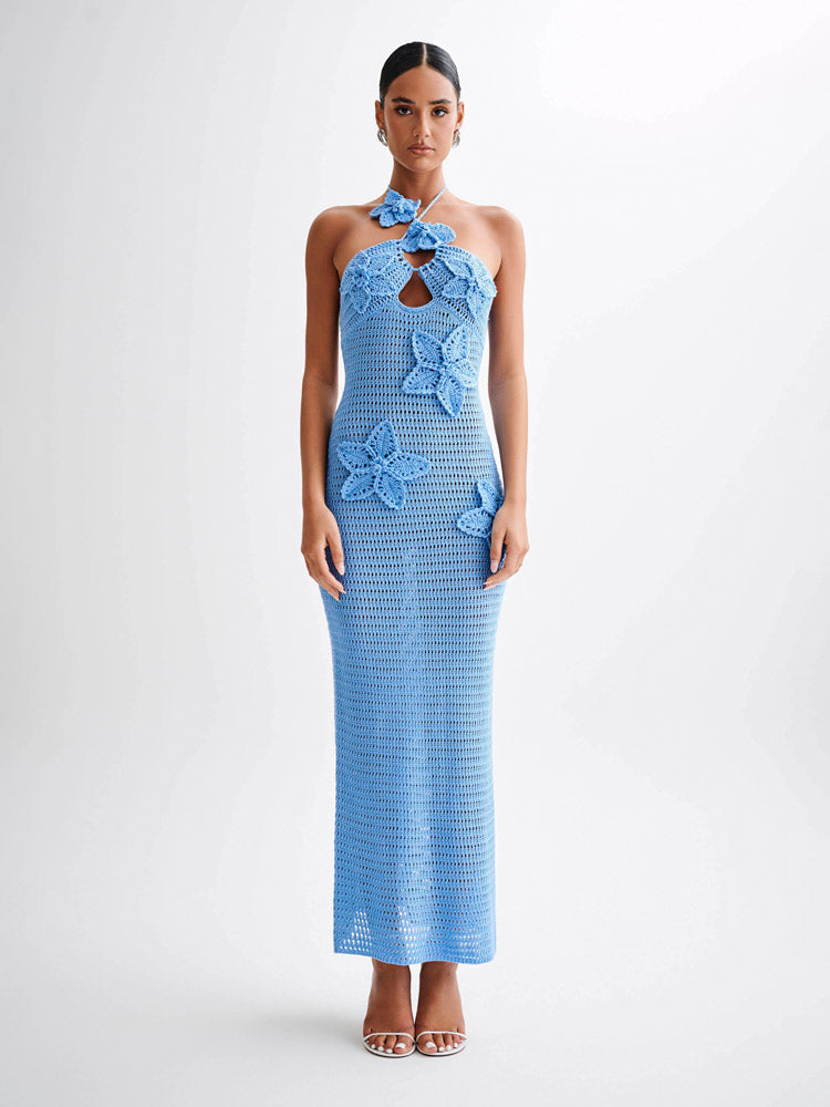 Kyla Floral Crochet Maxi Dress Mssaz Desses