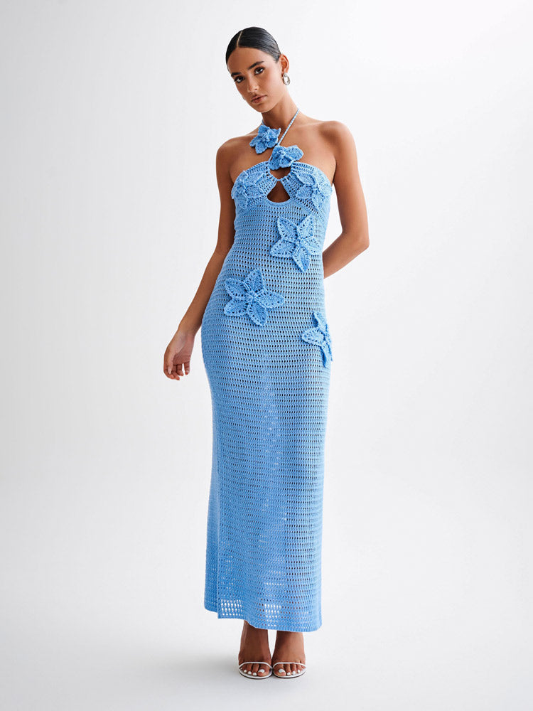 Kyla Floral Crochet Maxi Dress Mssaz Desses
