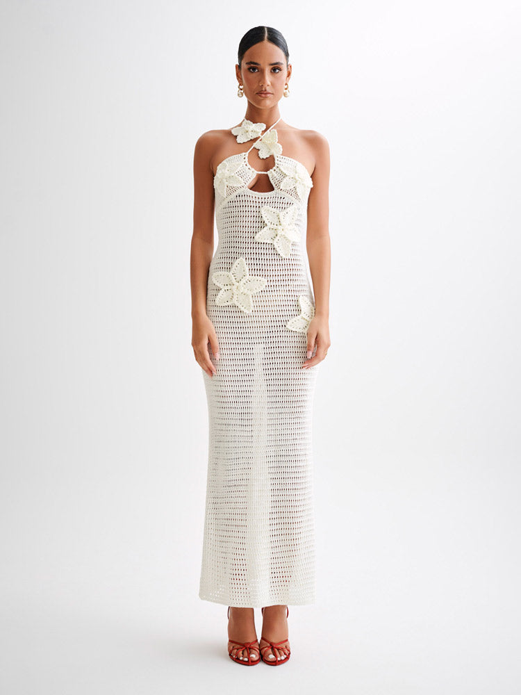 Kyla Floral Crochet Maxi Dress Mssaz Desses
