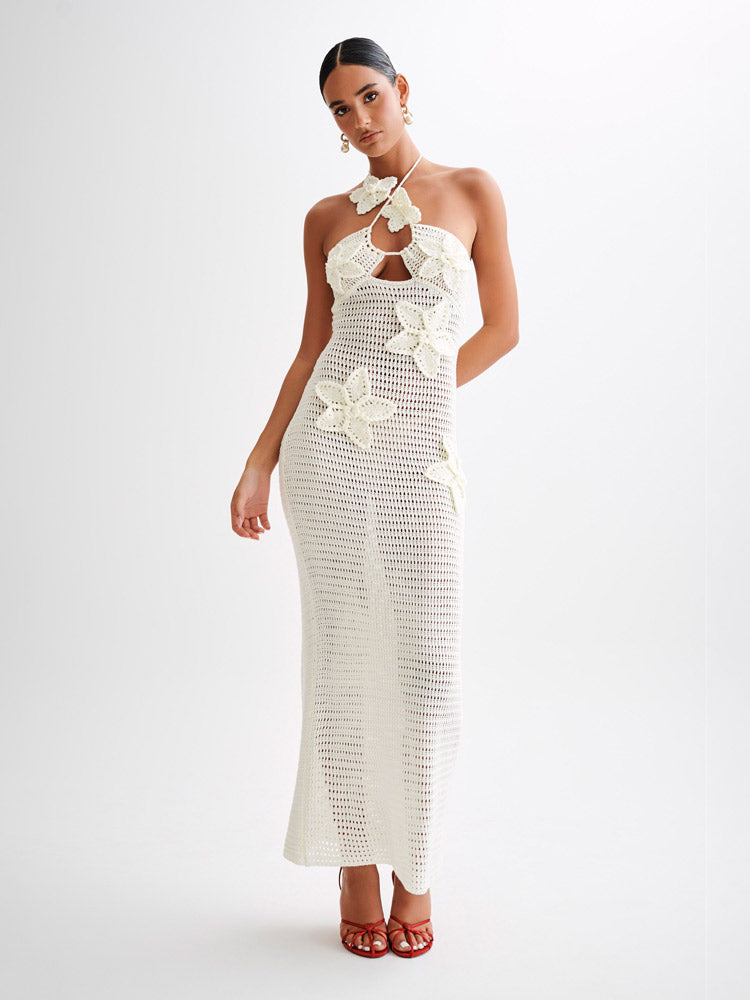 Kyla Floral Crochet Maxi Dress Mssaz Desses