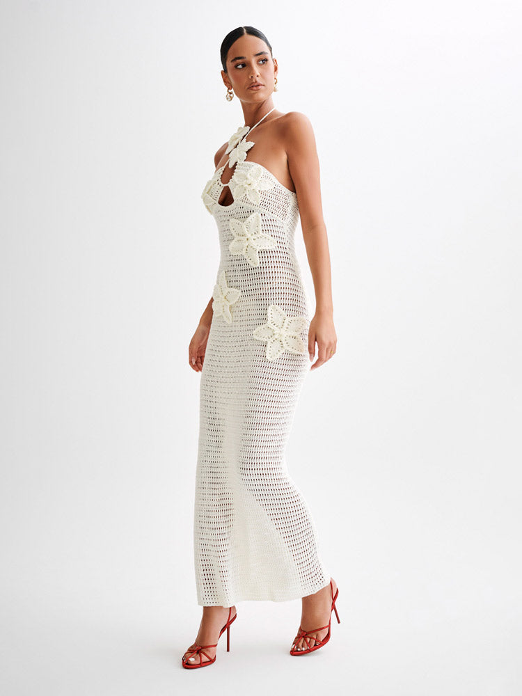 Kyla Floral Crochet Maxi Dress Mssaz Desses
