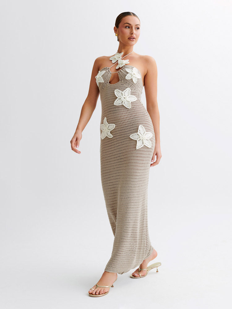 Kyla Floral Crochet Maxi Dress Mssaz Desses