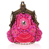 Elegant Vintage Antique Chain Sequin Beaded Retro Clutches Handbag Mssza