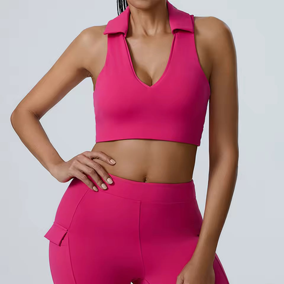 Trendy Impact Open Back Yoga Breathable Slim Fit Sports Bra Mssza