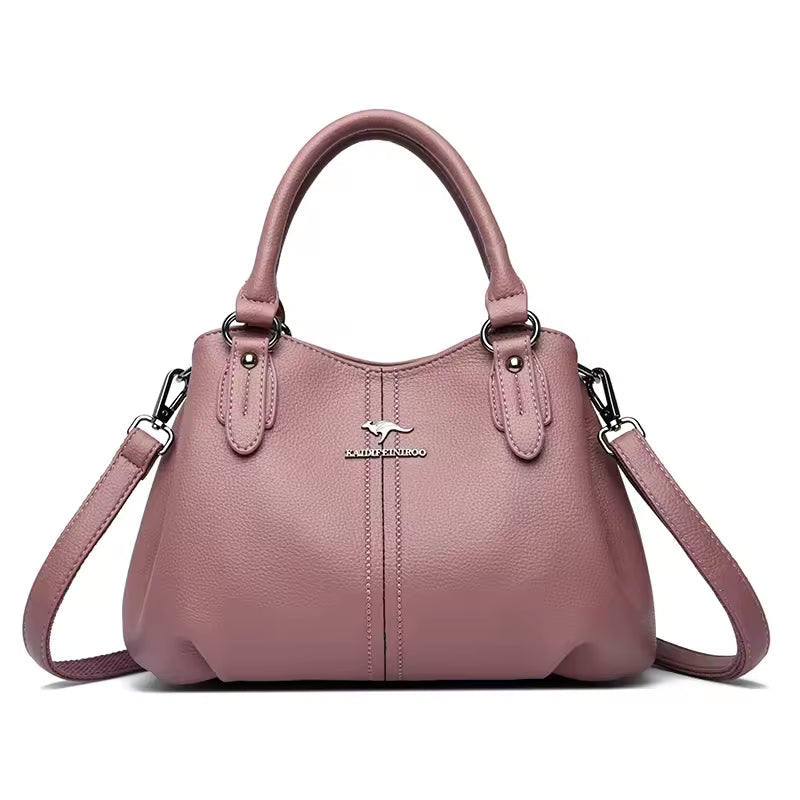 3 Layers Casual Soft Leather Luxury Messenger Tote Shoulder Crossbody Bags Mssza
