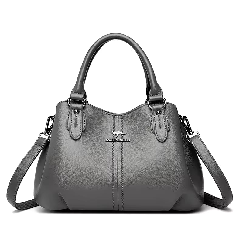 3 Layers Casual Soft Leather Luxury Messenger Tote Shoulder Crossbody Bags Mssza